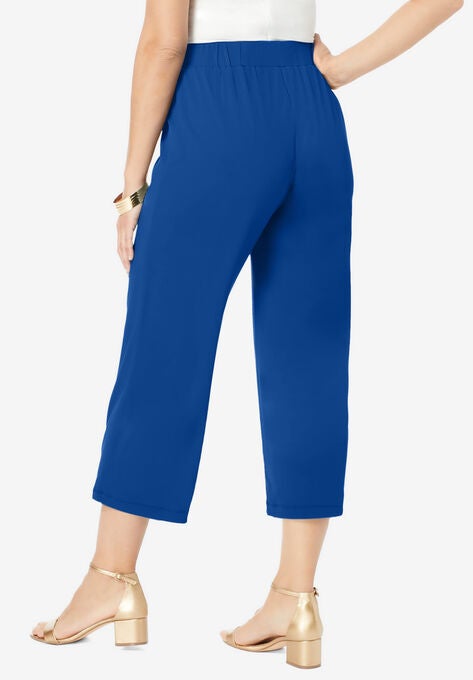 Travel Knit Wide-Leg Crop Pant, , on-hover image number null