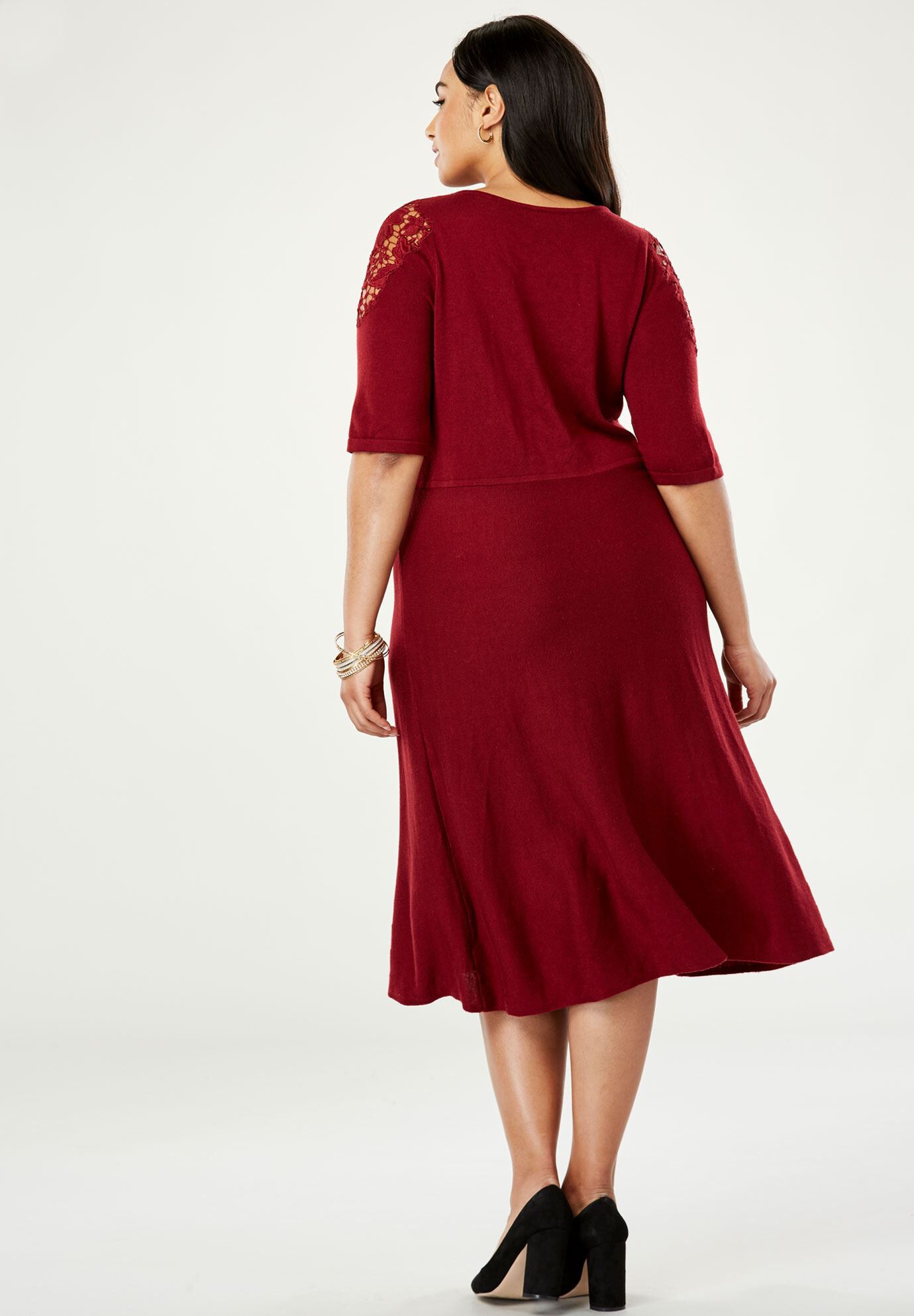 Applique Sweater Dress, , on-hover image number 1