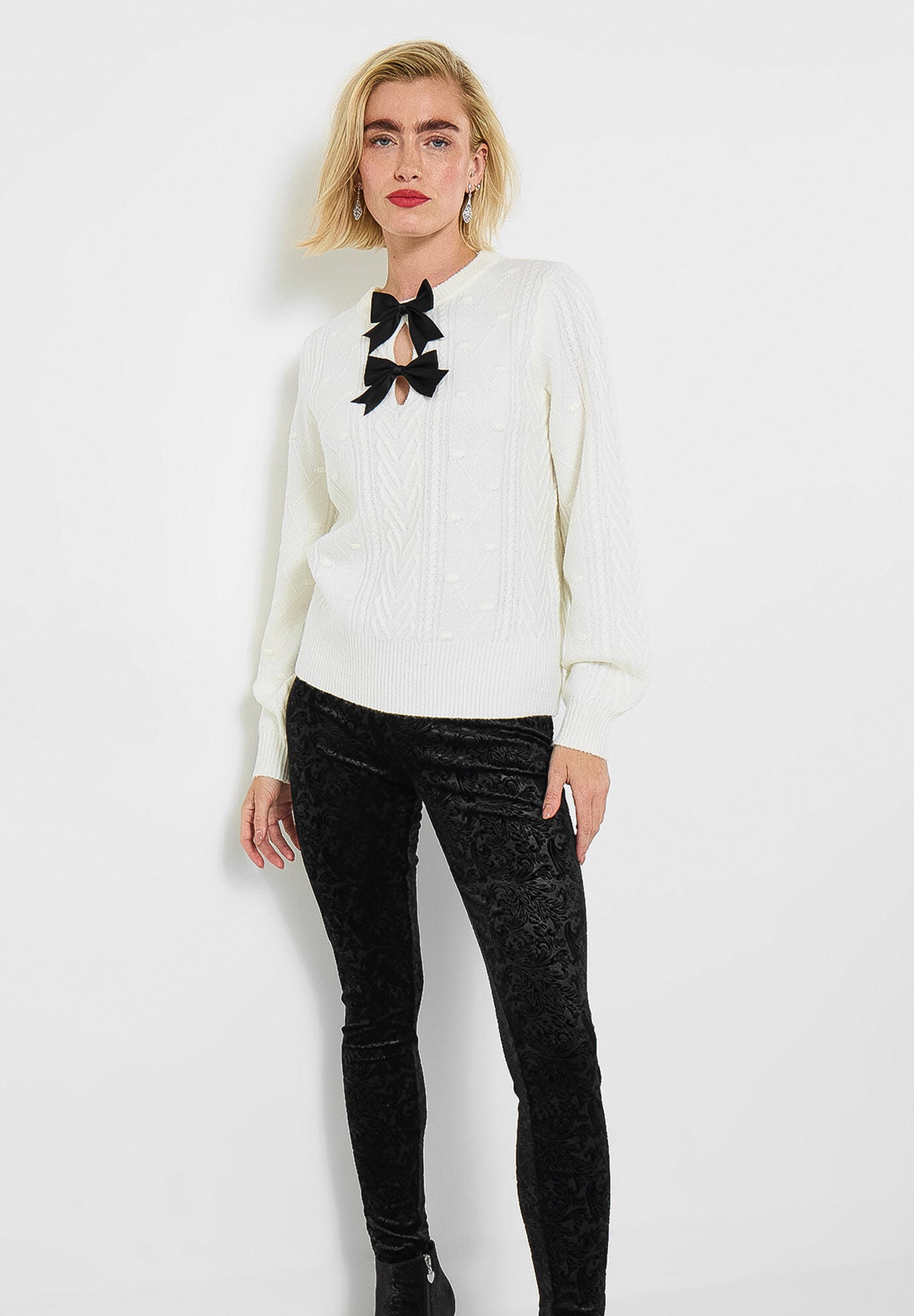 Stretch Velvet Legging, BLACK PAISLEY, alternate image number 4