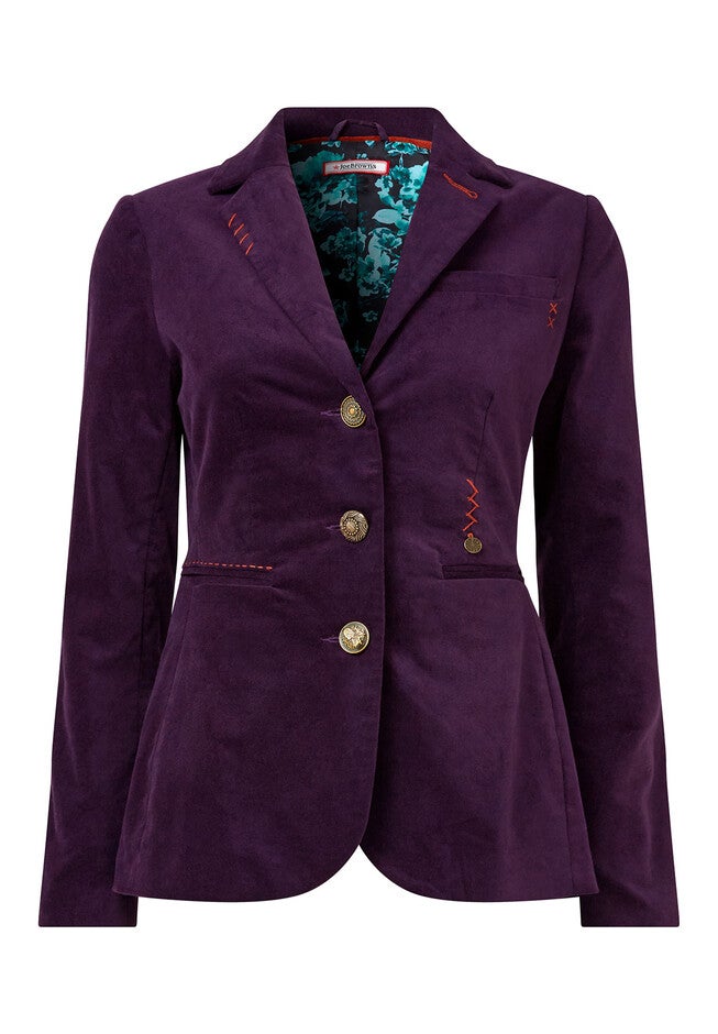 Moleskin Blazer, PURPLE PENNANT, on-hover image number 1