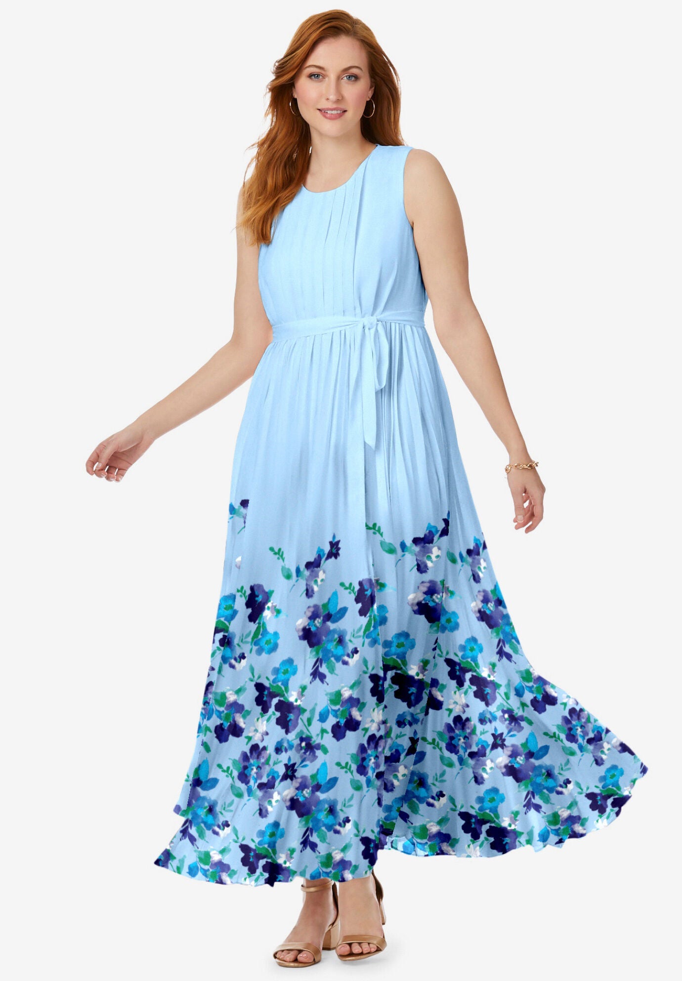 Pleated Maxi Dress