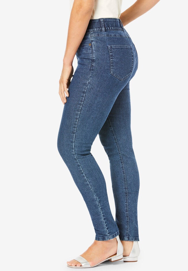 Tummy-Control Skinny Jeans, , alternate image number 2