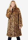 Faux Fur Swing Coat, LEOPARD, hi-res image number null