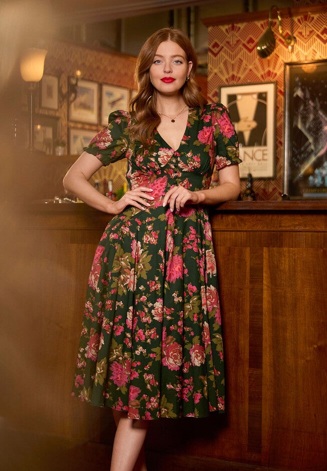 ALine Button Front Midi Dress Jessica London