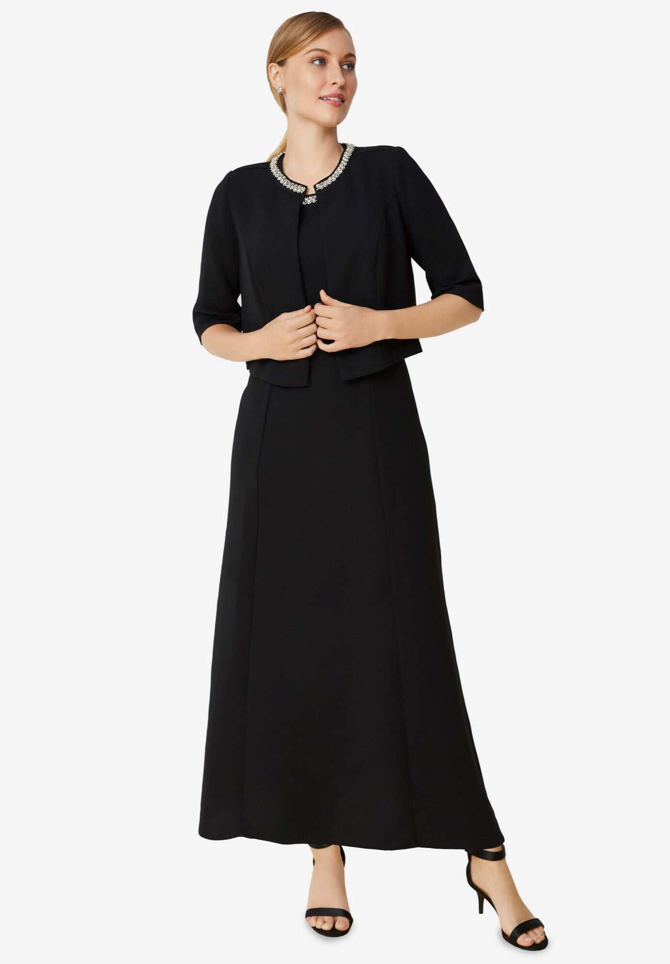 Black beaded jacket discount