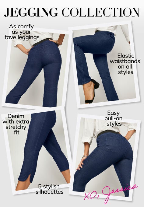 Straight Leg Stretch Denim Jeggings, , alternate image number null
