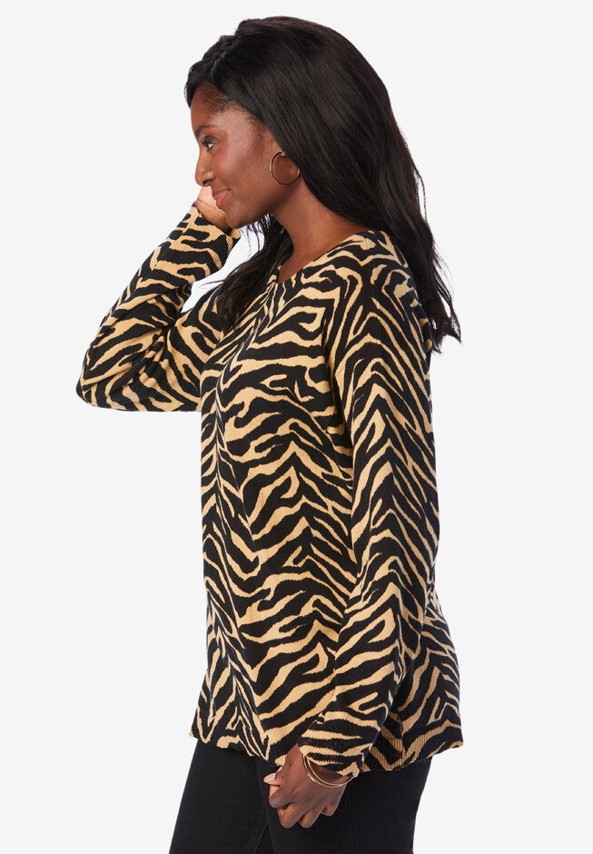 Crewneck Print Sweater, , alternate image number null
