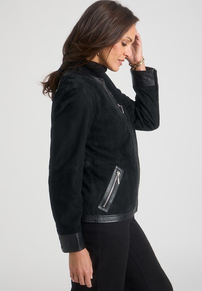 Suede Lady Jacket, BLACK, alternate image number null