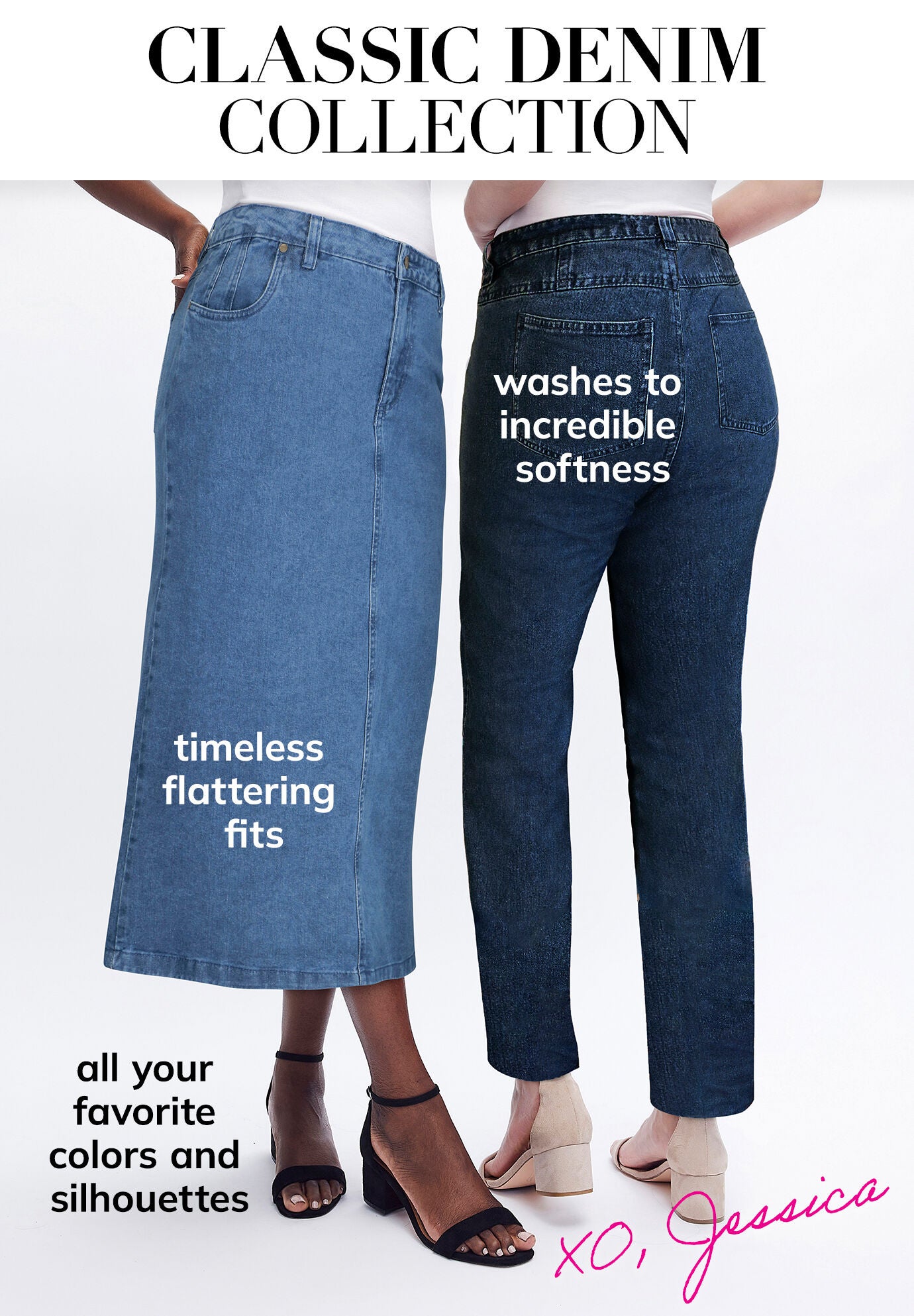 Jessica london denim cheap skirts