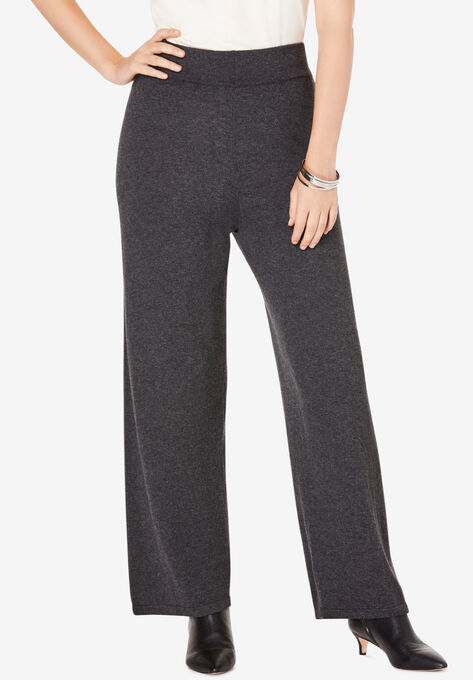 Wide Leg Pant, HEATHER CHARCOAL, hi-res image number null