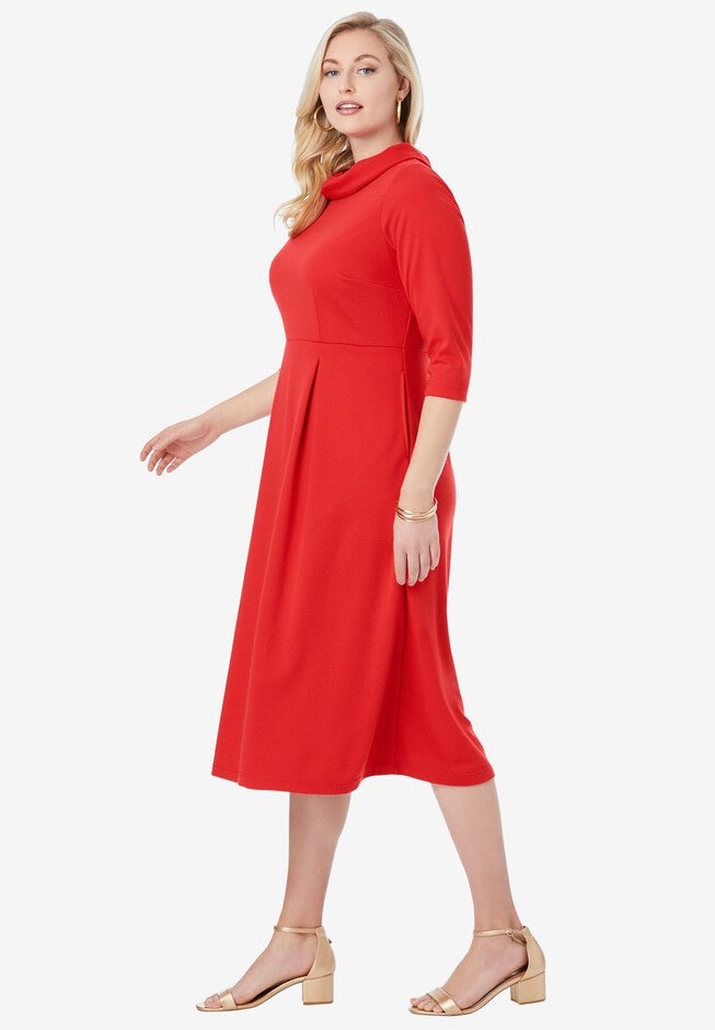 Stand Collar Dress, , alternate image number null