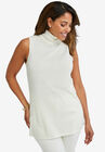 Sleeveless Turtleneck Shell, IVORY, hi-res image number null