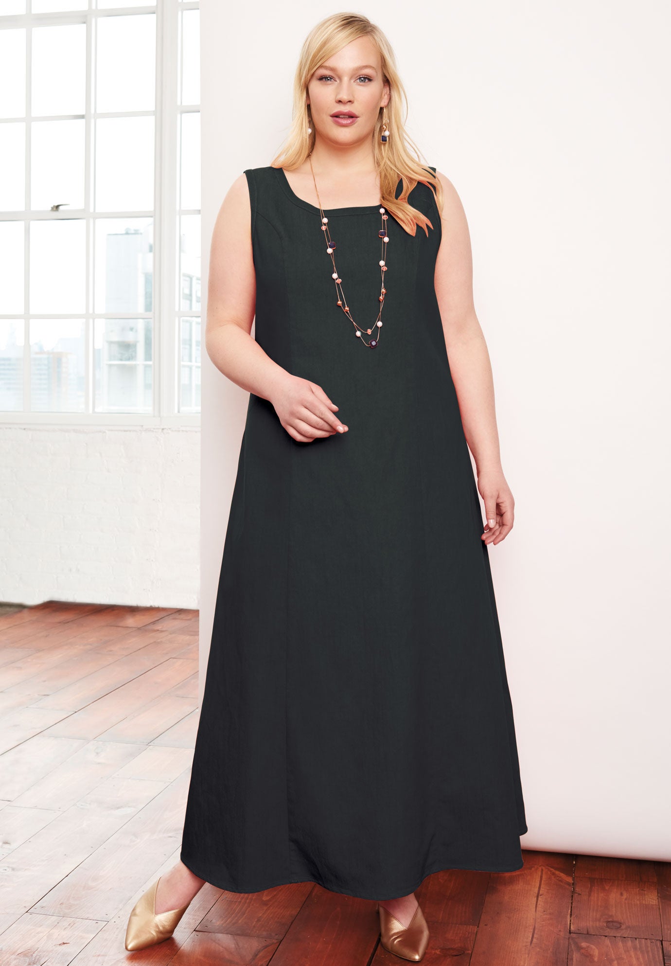 jessica london denim maxi dress