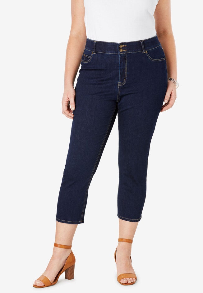 JL Sculpt Denim Capri Pant, INDIGO, hi-res image number 0