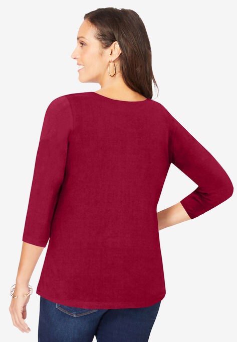 Scoop-Neck Tee, , on-hover image number null