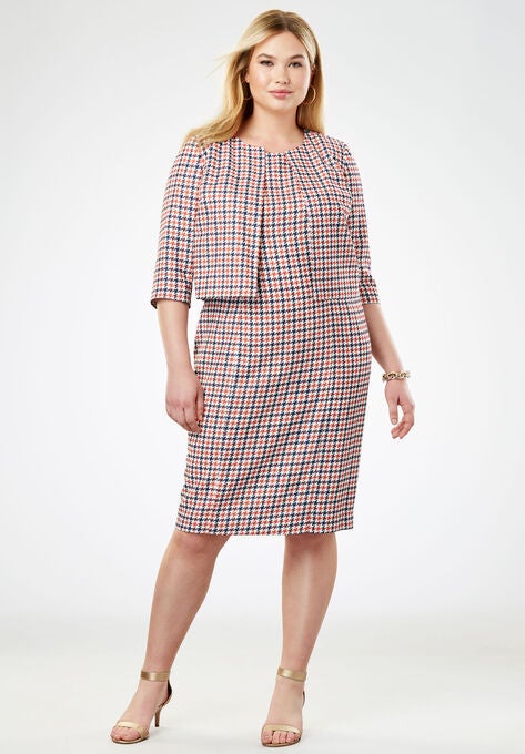 Printed Jacket Dress Plus Size Dresses Jessica London