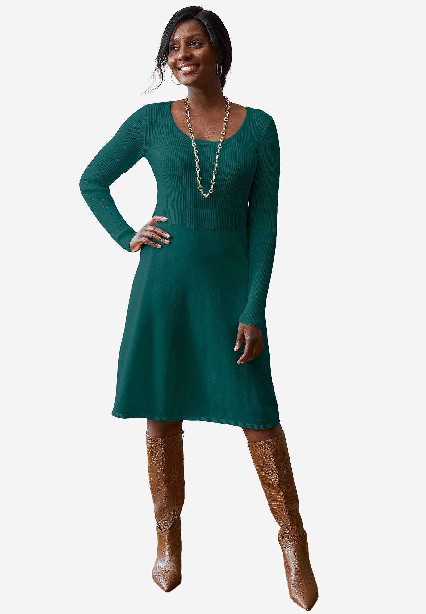 Emerald sweater dress shop