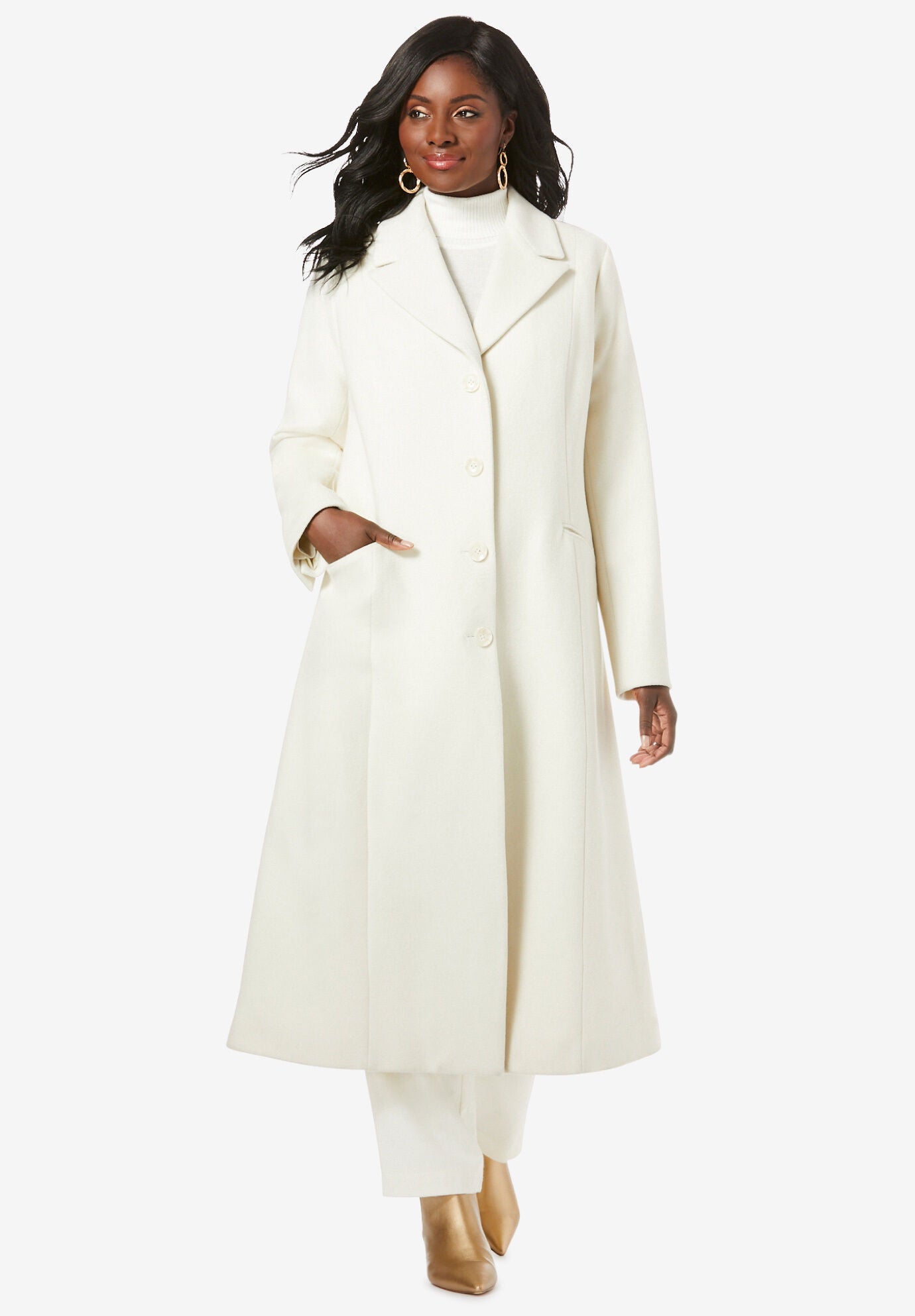 Full Length Wool Blend Coat | Jessica 