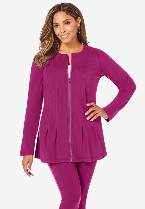 Peplum Jacket, RASPBERRY, hi-res image number null