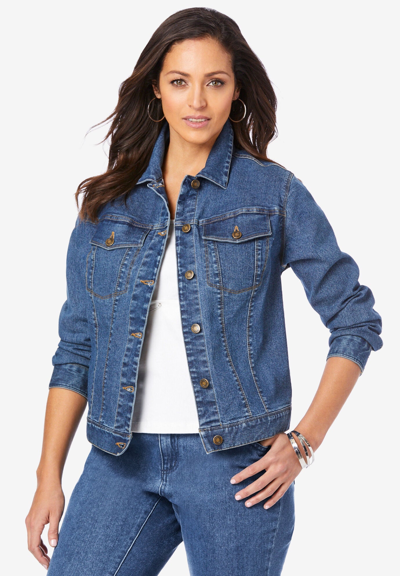 plus size jeans jacket