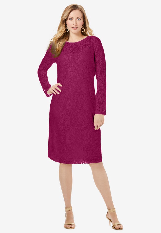 Stretch Lace Shift Dress Jessica London