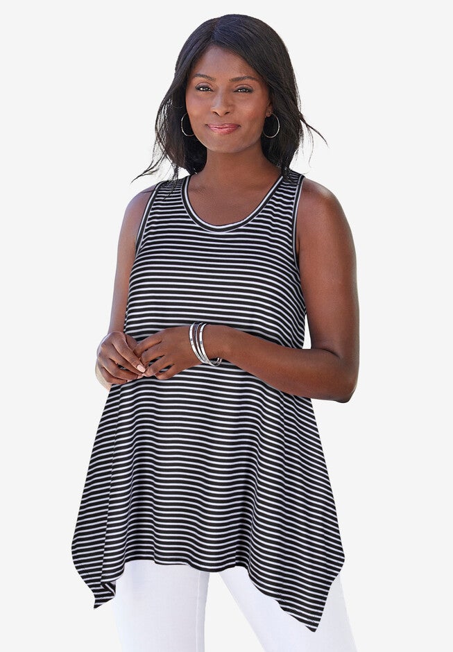 Sharktail Tank, BLACK STRIPE, hi-res image number 0