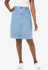 True Fit Denim Short Skirt, LIGHT WASH, hi-res image number null