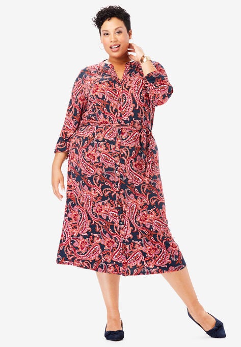 Belted Shirt Dress Plus Size Casual Dresses Jessica London
