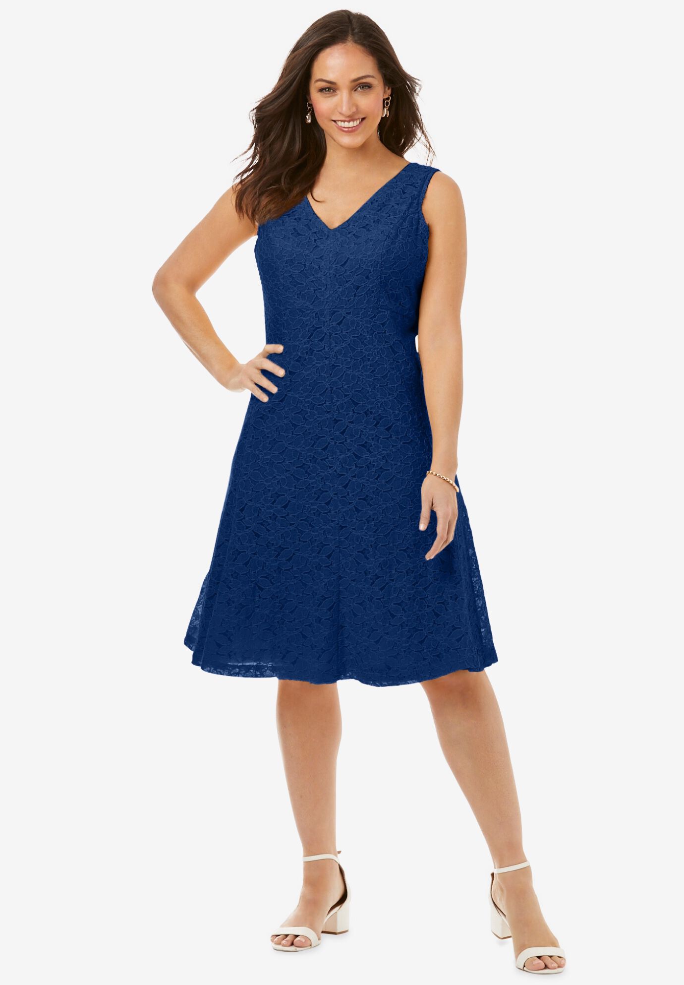 Special Occasion Lace Dress Evening Blue