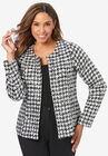 Collarless Tweed Blazer, SEQUIN HOUNDSTOOTH, hi-res image number null