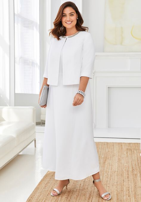 Beaded Jacket Dress, , alternate image number null