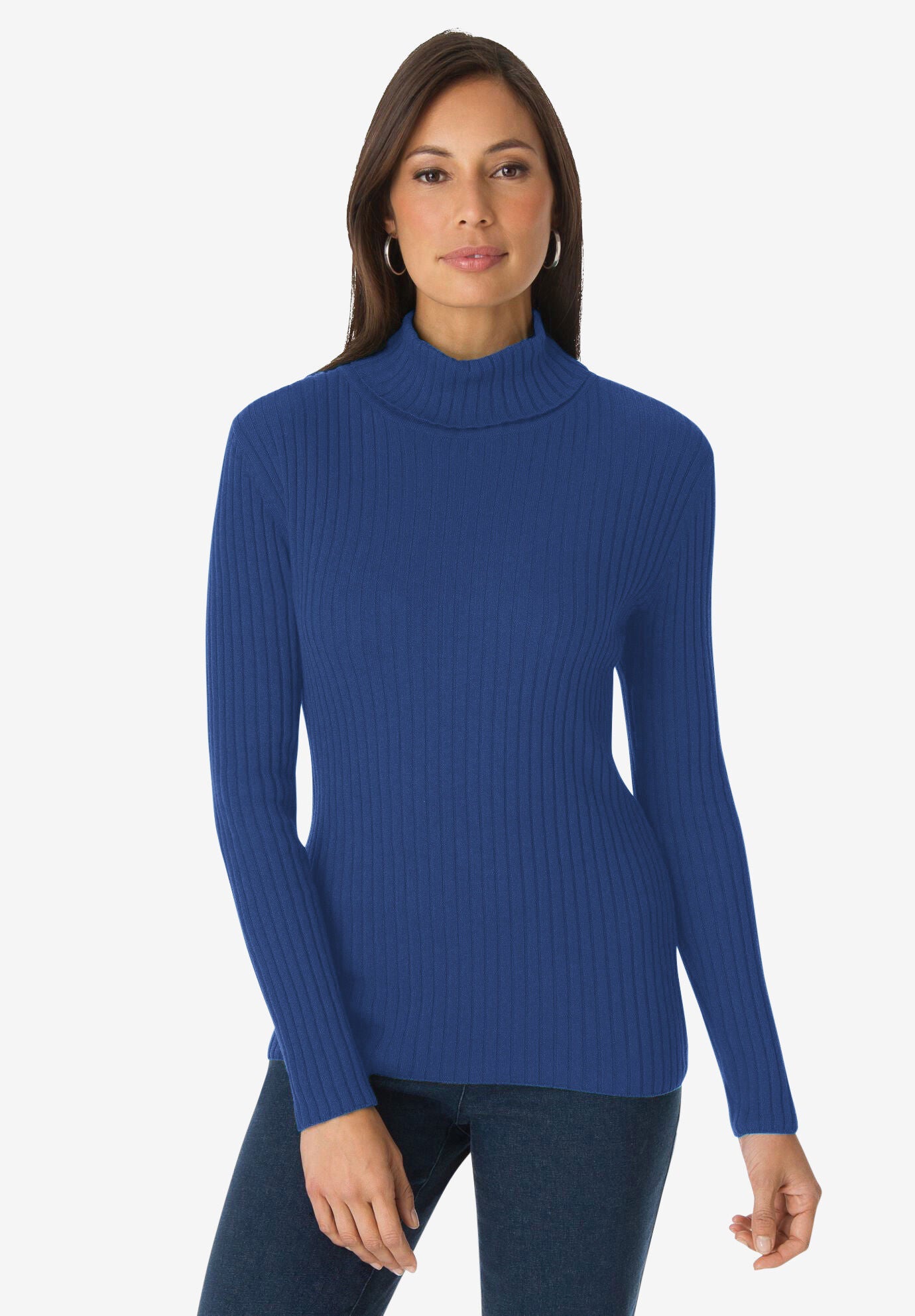 Ribbed Cotton Turtleneck | Jessica London