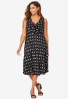 V-Neck Dress, WHITE DOT, hi-res image number null