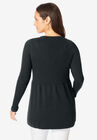 Ribbed Baby Doll Tunic Sweater, , on-hover image number 1
