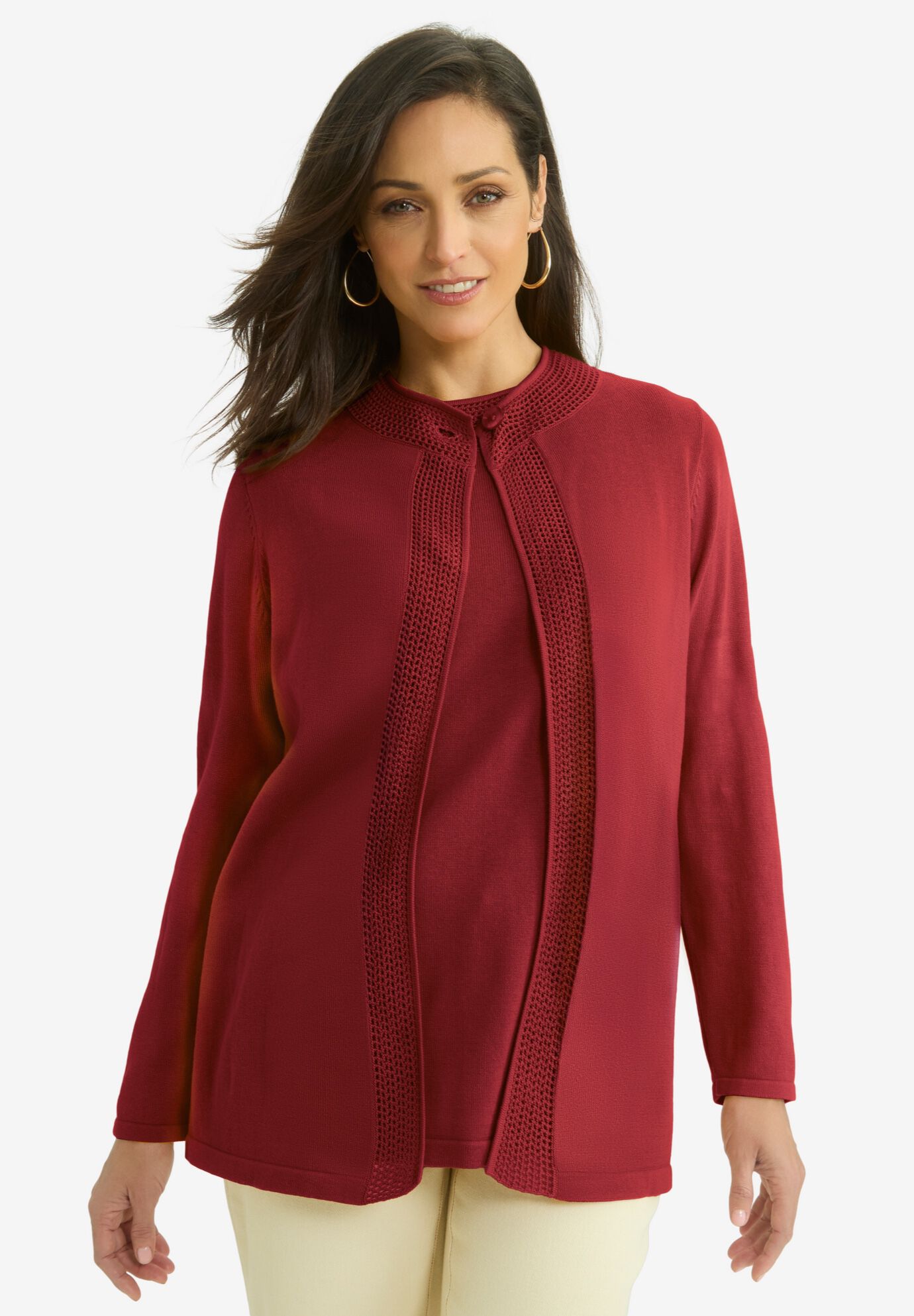 Crochet Trim Cardigan