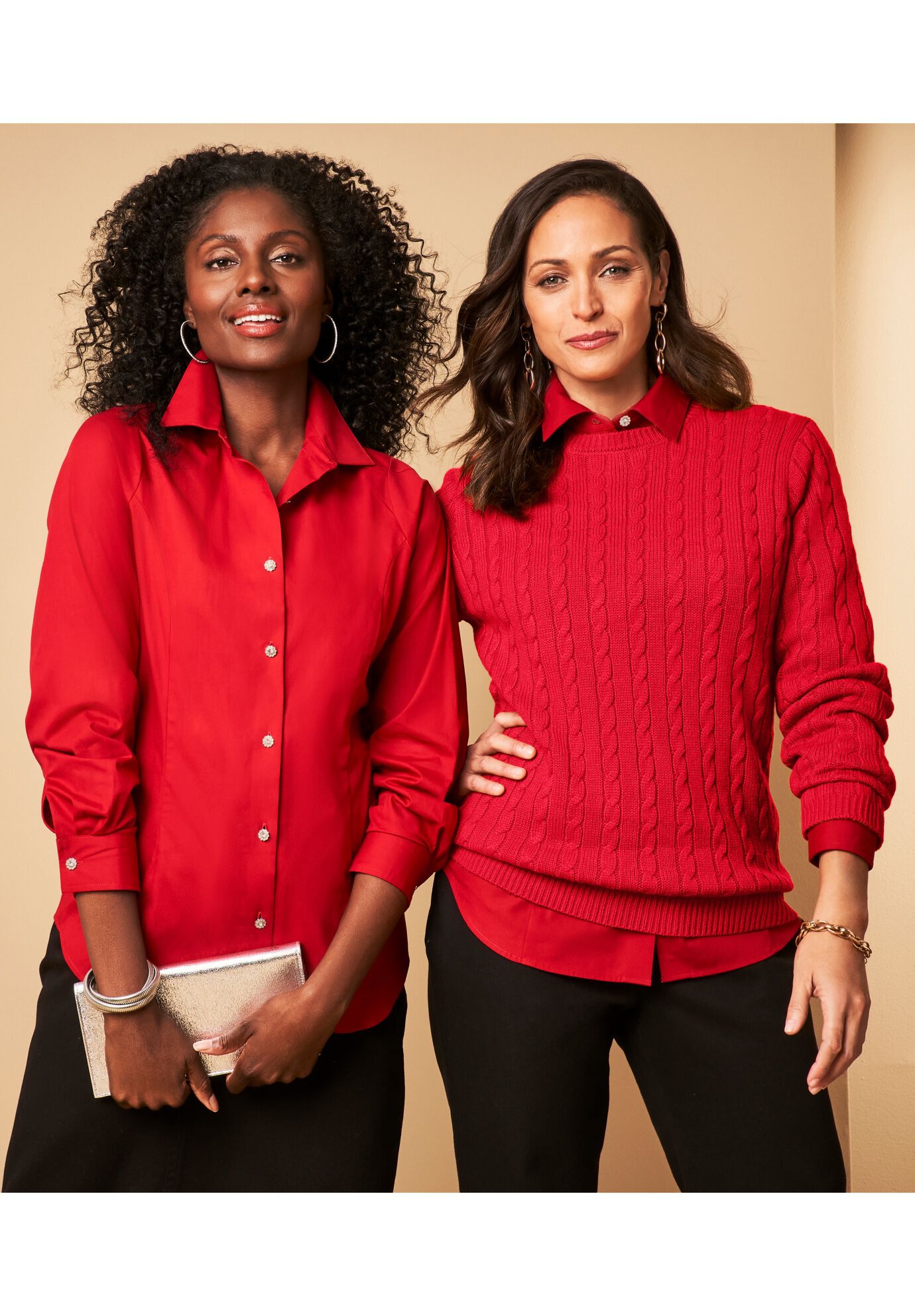 Cable Crewneck Sweater, , alternate image number 2