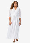 Scallop Lace Maxi Dress, WHITE, hi-res image number null