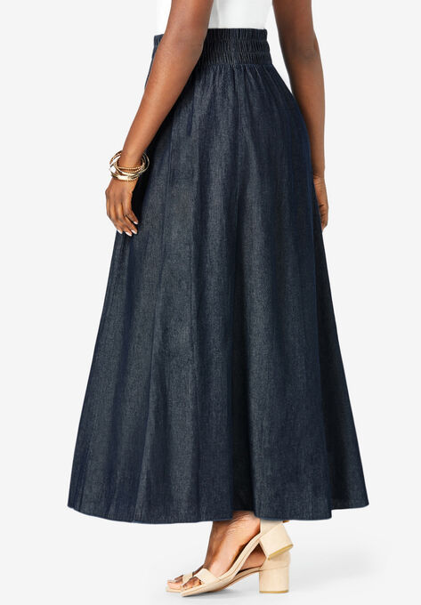 Chambray Maxi Skirt, , alternate image number null