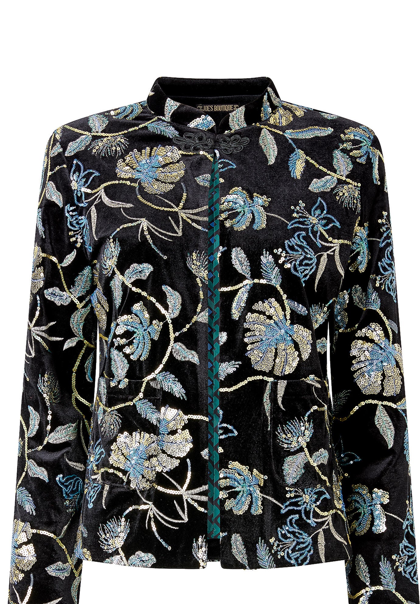 Sequin Lady Jacket, GOLD FLORAL SEQUIN, alternate image number 4