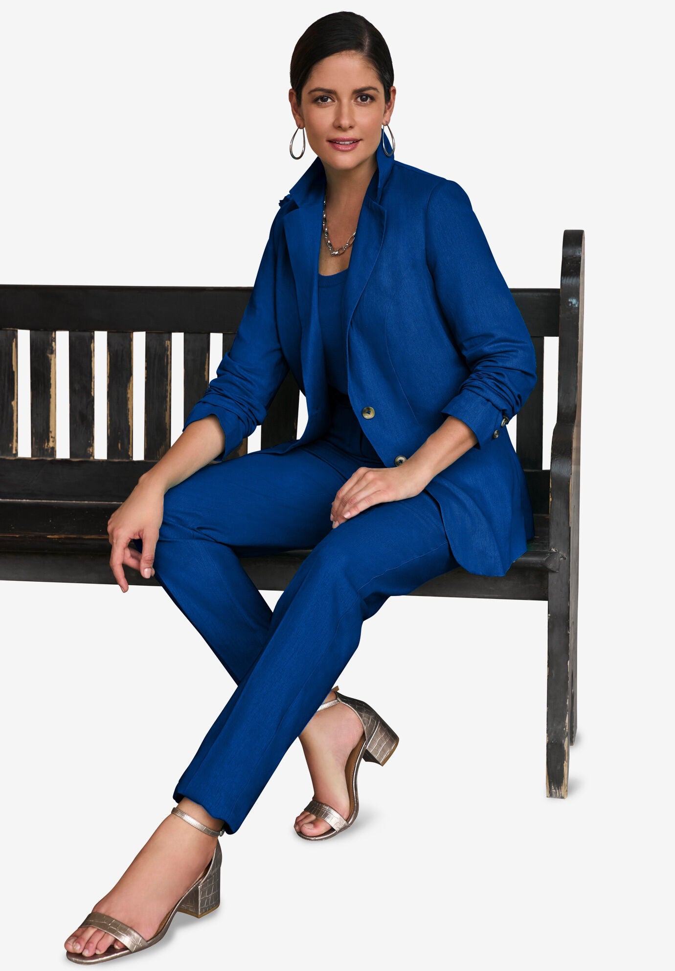 Work Linen Blazer White Jessica London