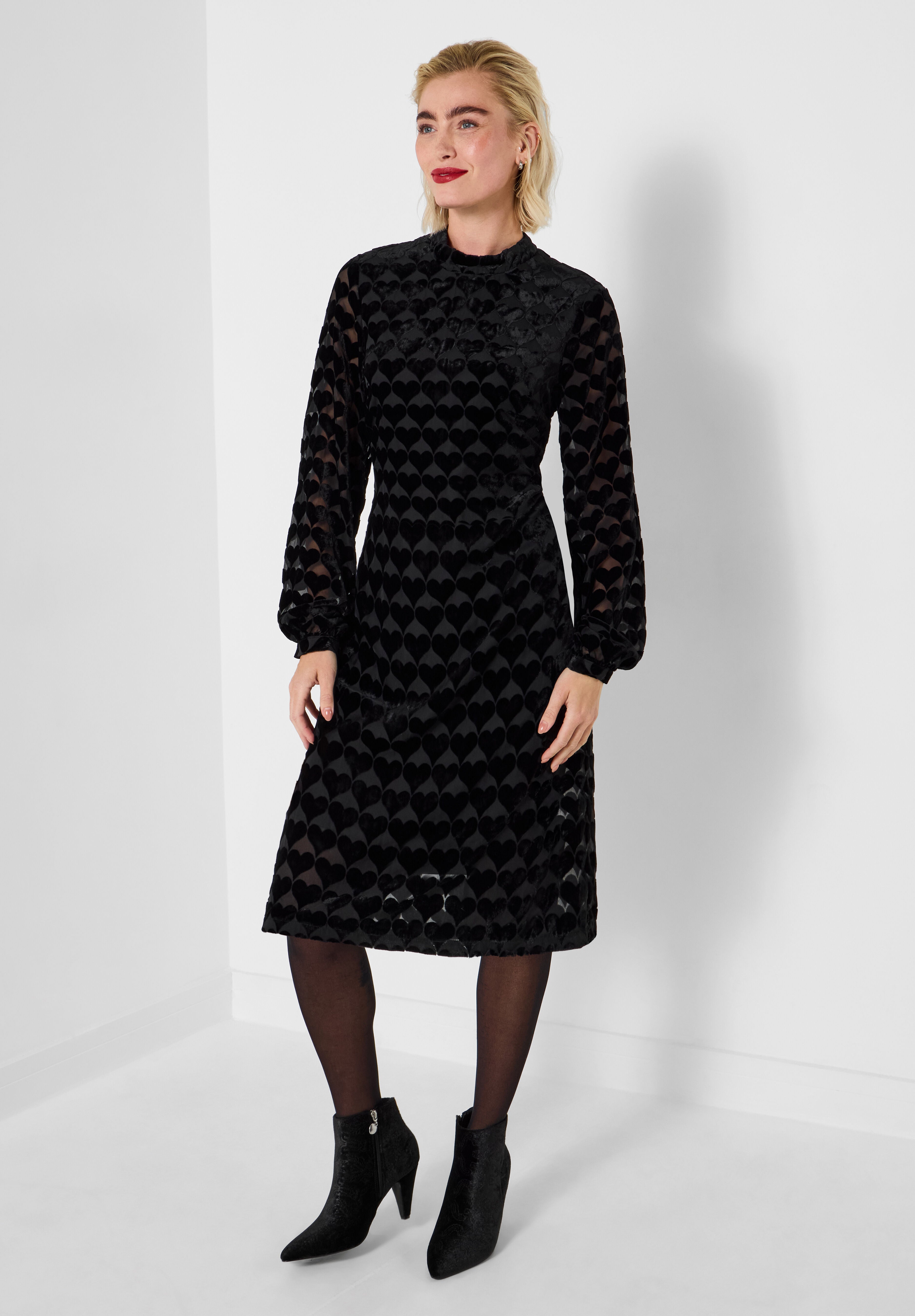 Burnout Velvet Shift Dress