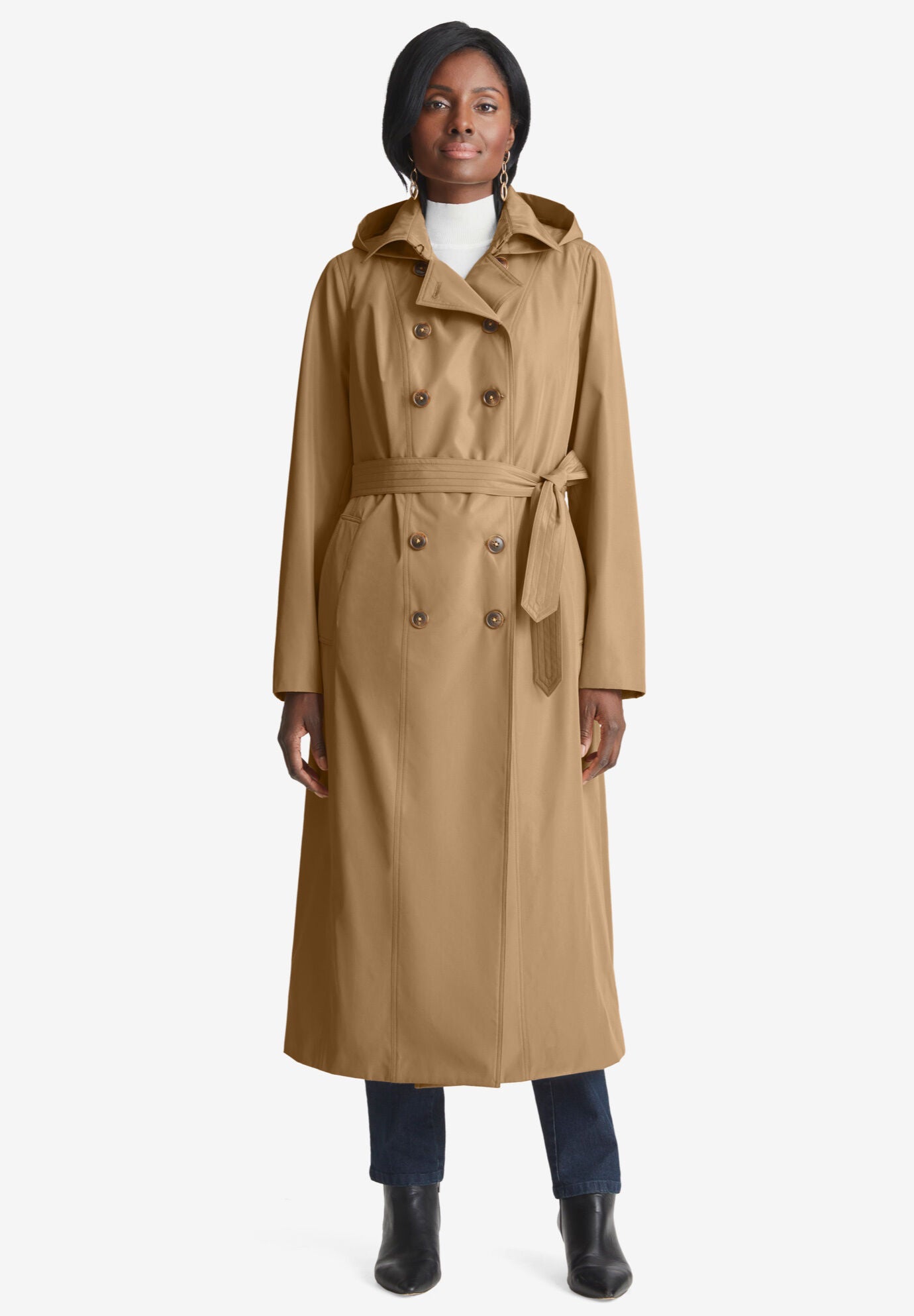 Woman within trench new arrivals coat