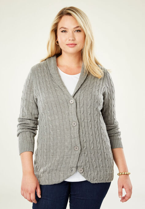 Cable Blazer Sweater, , alternate image number null