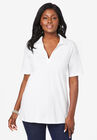 Polo Collar Tee, WHITE, hi-res image number null
