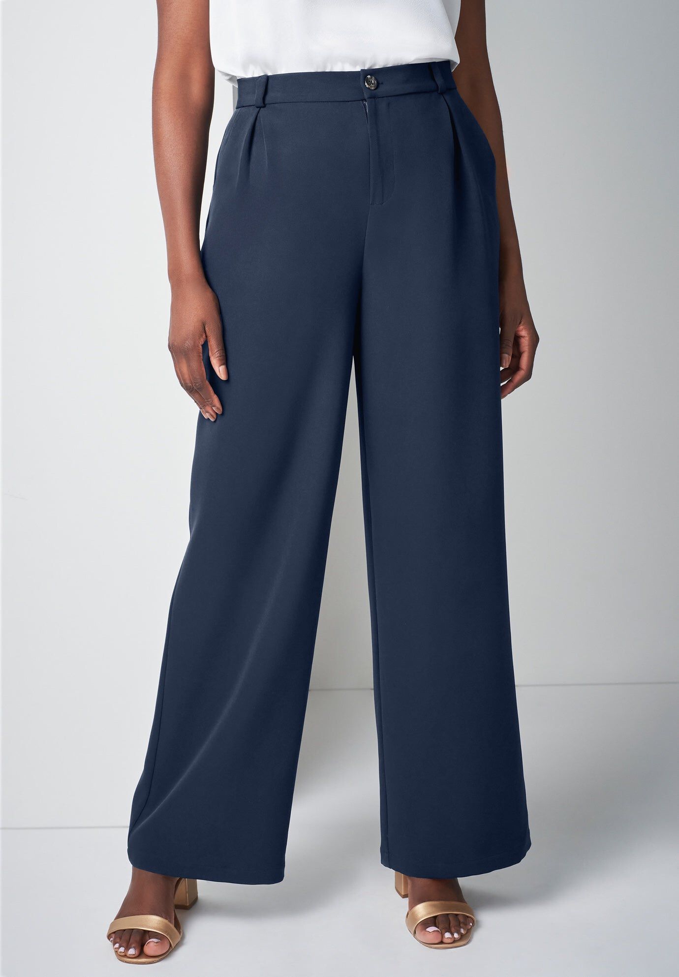 Bi-Stretch Wide Leg Pant