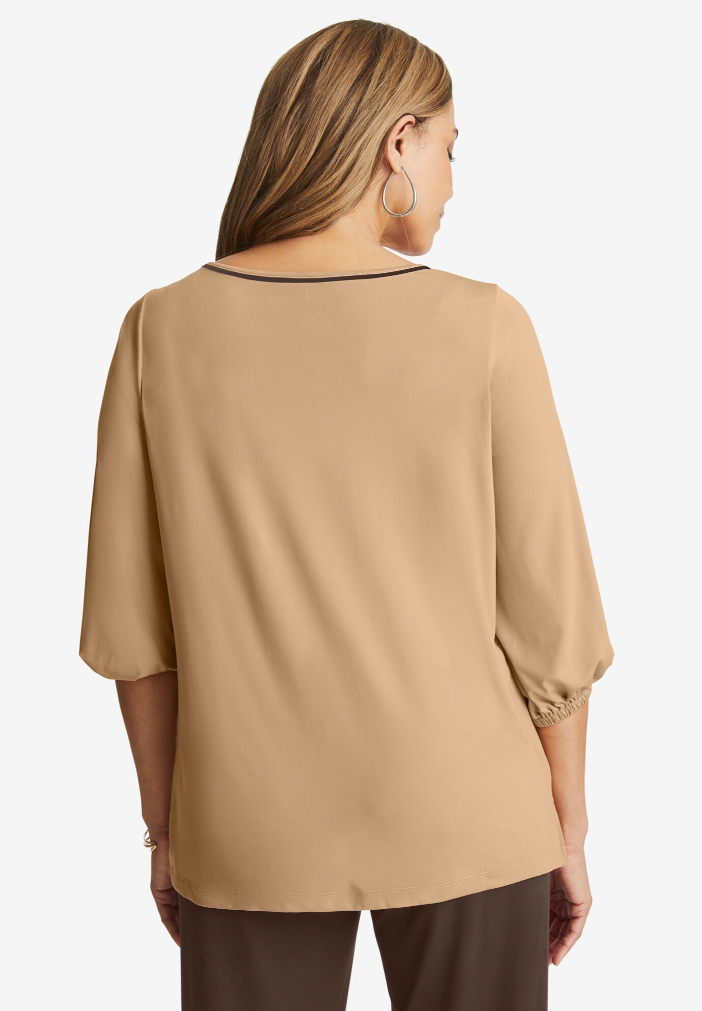 Keyhole Neck Top, , on-hover image number 1