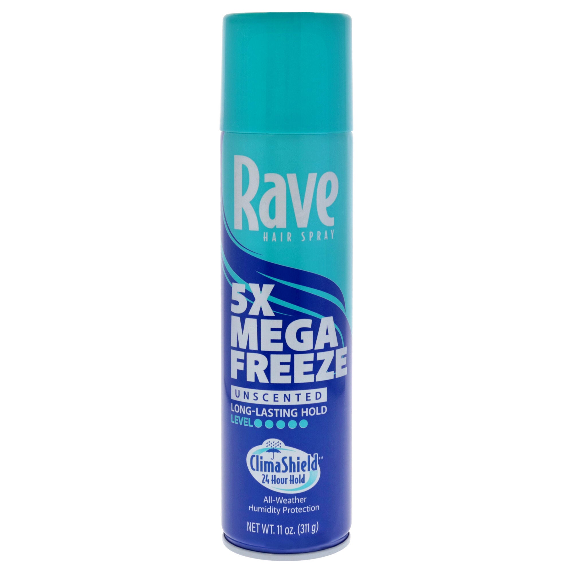 5X Mega Freeze Unscented Hairspray by Rave for Unisex - 11 oz Hair Spray, See Description, hi-res image number 0