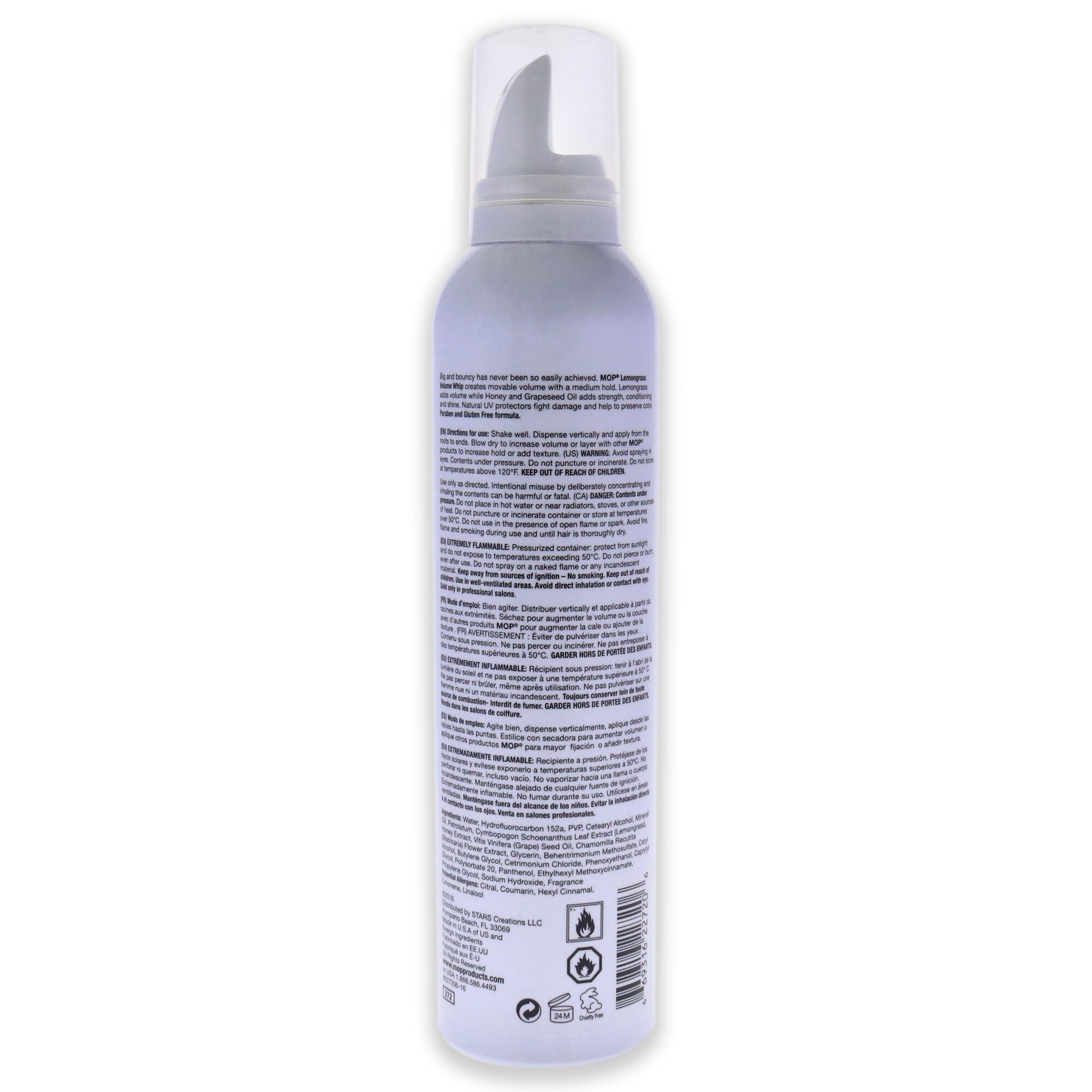 Lemongrass Volume Whip by MOP for Unisex - 8 oz Hair Spray, See Description, alternate image number 1