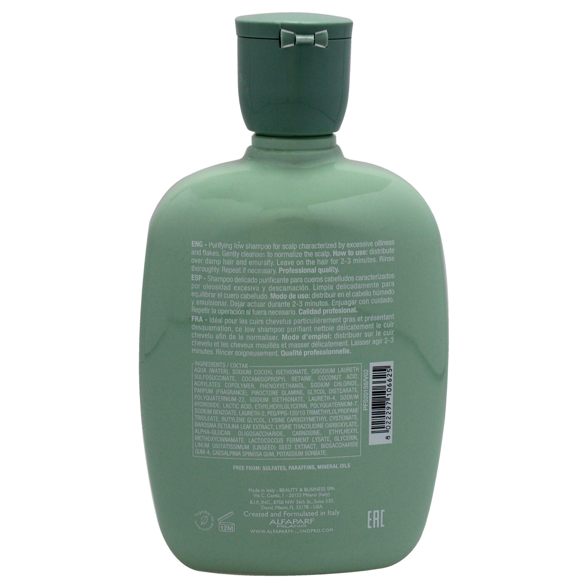 Semi Di Lino Scalp Rebalance Low Shampoo by Alfaparf Milano for Unisex - 8.45 oz Shampoo, See Description, alternate image number 2