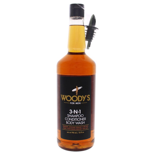 3-In-1 Shampoo Conditioner and Body Wash by Woodys for Men - 32 oz Shampoo, NA, hi-res image number null